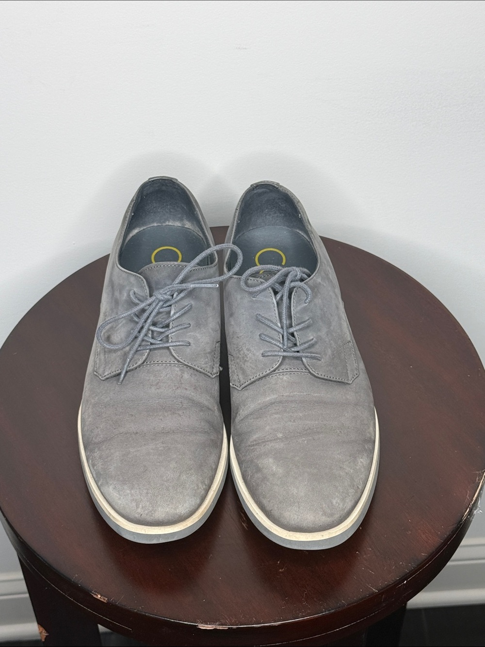 Calvin Klein Gray Suede Lace-Up Derby Shoes